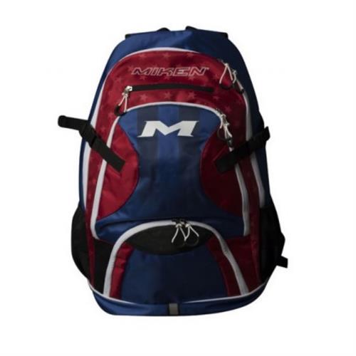 Miken MKBG-BP Backpack Color Red/White/Blue