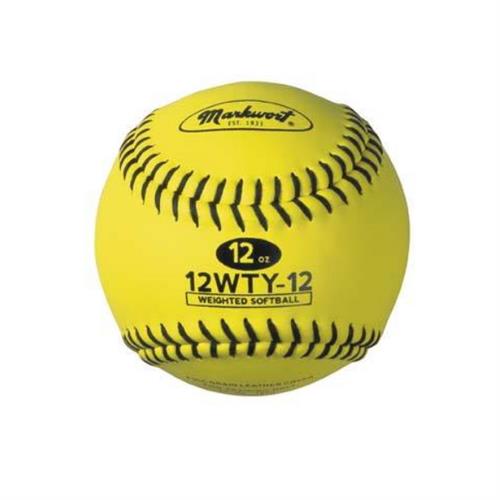 Markwort weighted Softball, Yellow, 12oz